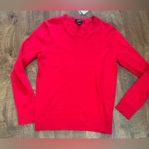 NWT Alfani Mens red v-neck sweater Sz small